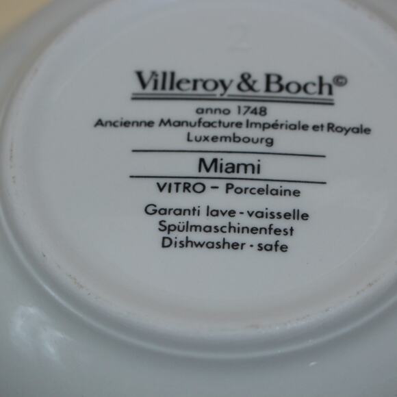 Set of 4 Vintage Villeroy & Boch Miami Pattern Berry/Fruit/Sauce Bowls Excellent - Picture 5 of 8